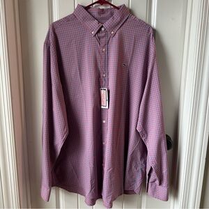 Vineyard Vines Men's Gingham
Performance Classic Whale Button
Down Shirt XXL)